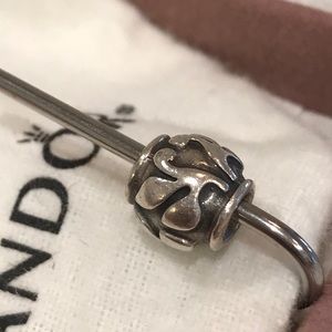 Pandora Openwork Floral Charm Silver OS